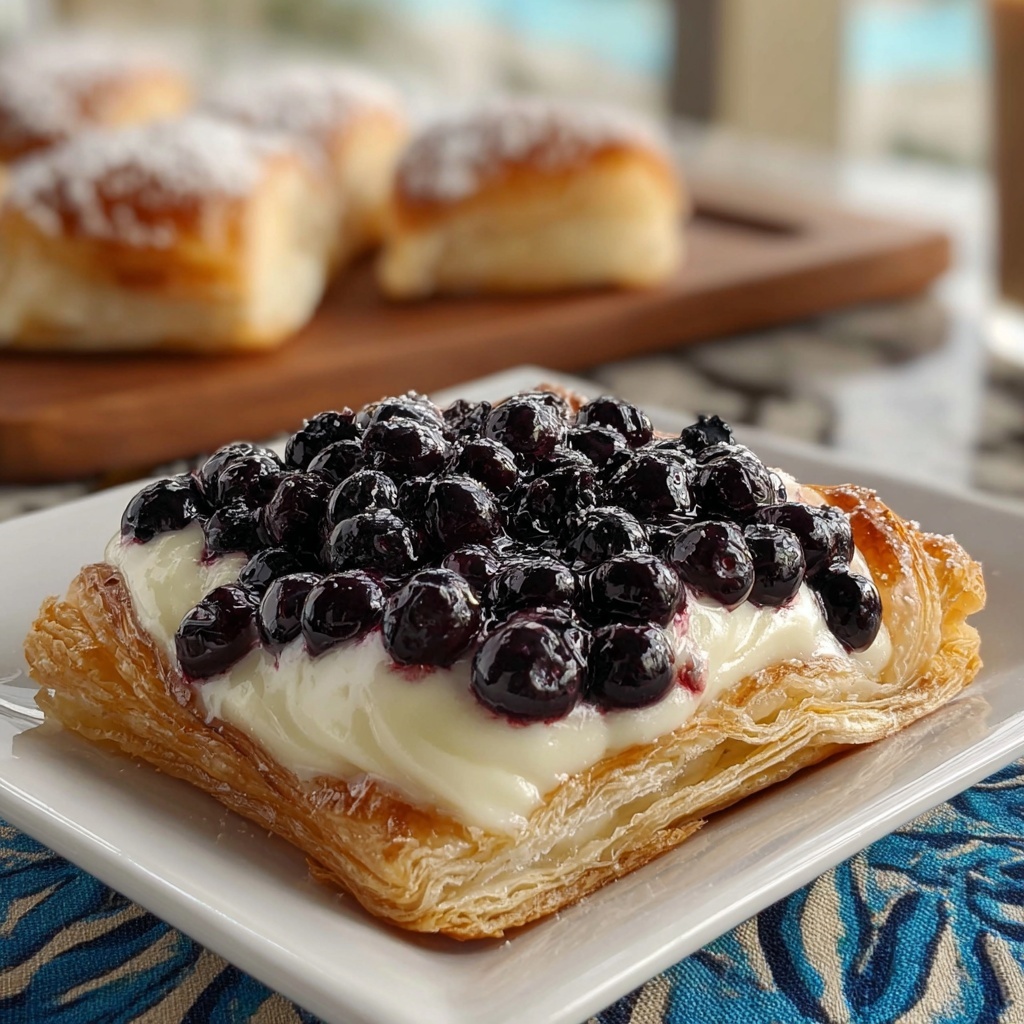 Decadent Blueberry Cream Cheese Danish Recipe - Recipe Image