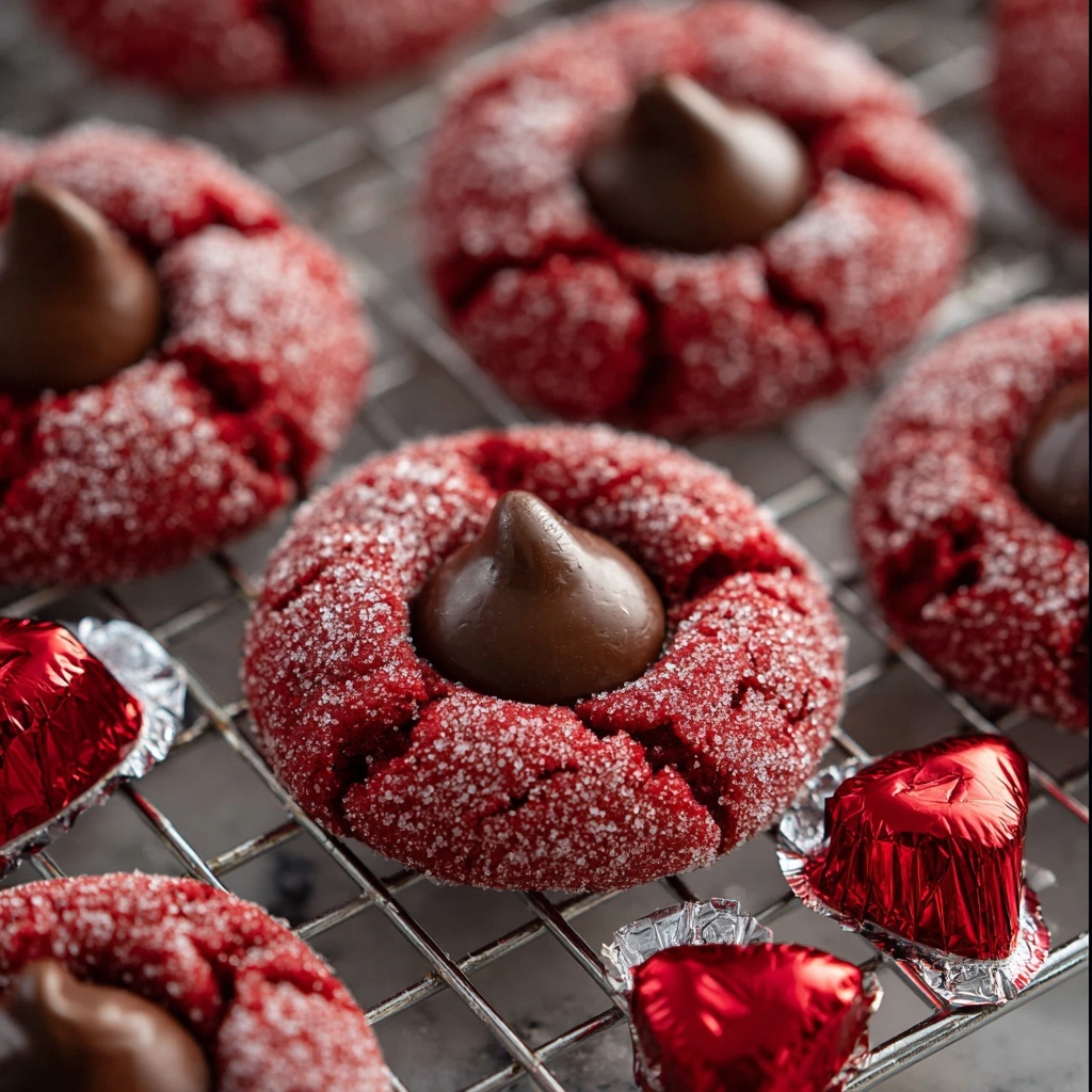 Red Velvet Blossom Cookies Recipe - Recipe Image