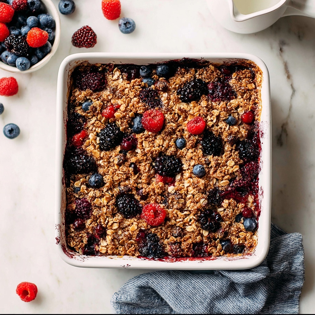Baked Oatmeal with Fresh Berries and Warm Spices Recipe - Recipe Image