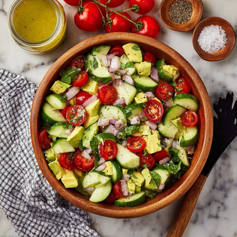 Cucumber Tomato Avocado Salad Recipe