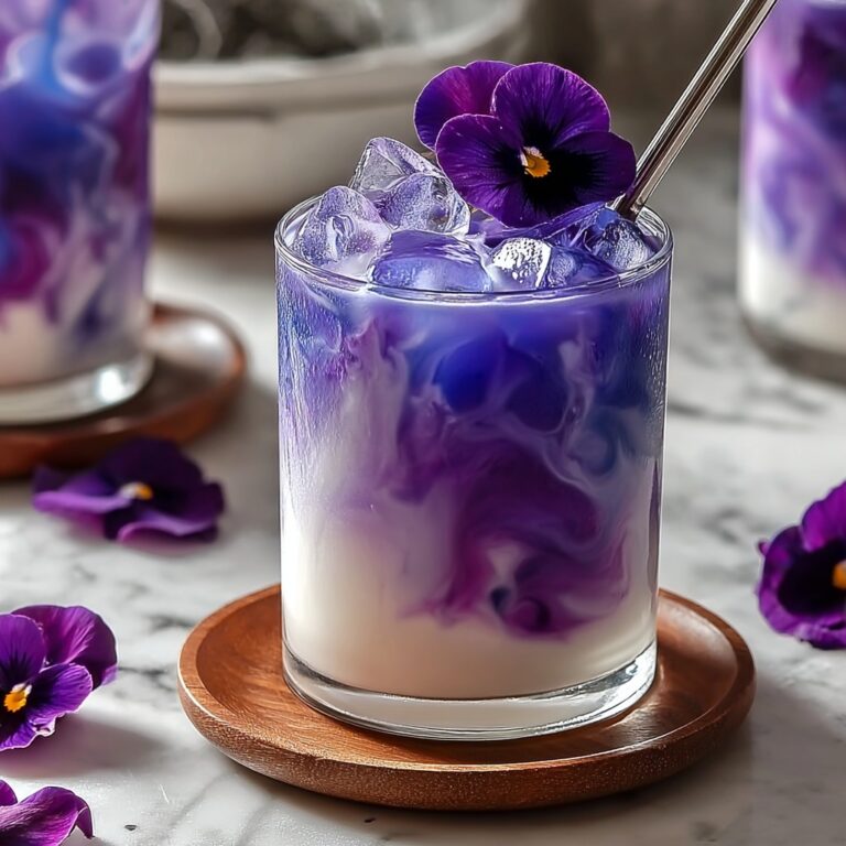 Iced Butterfly Pea Flower Tea Latte Recipe