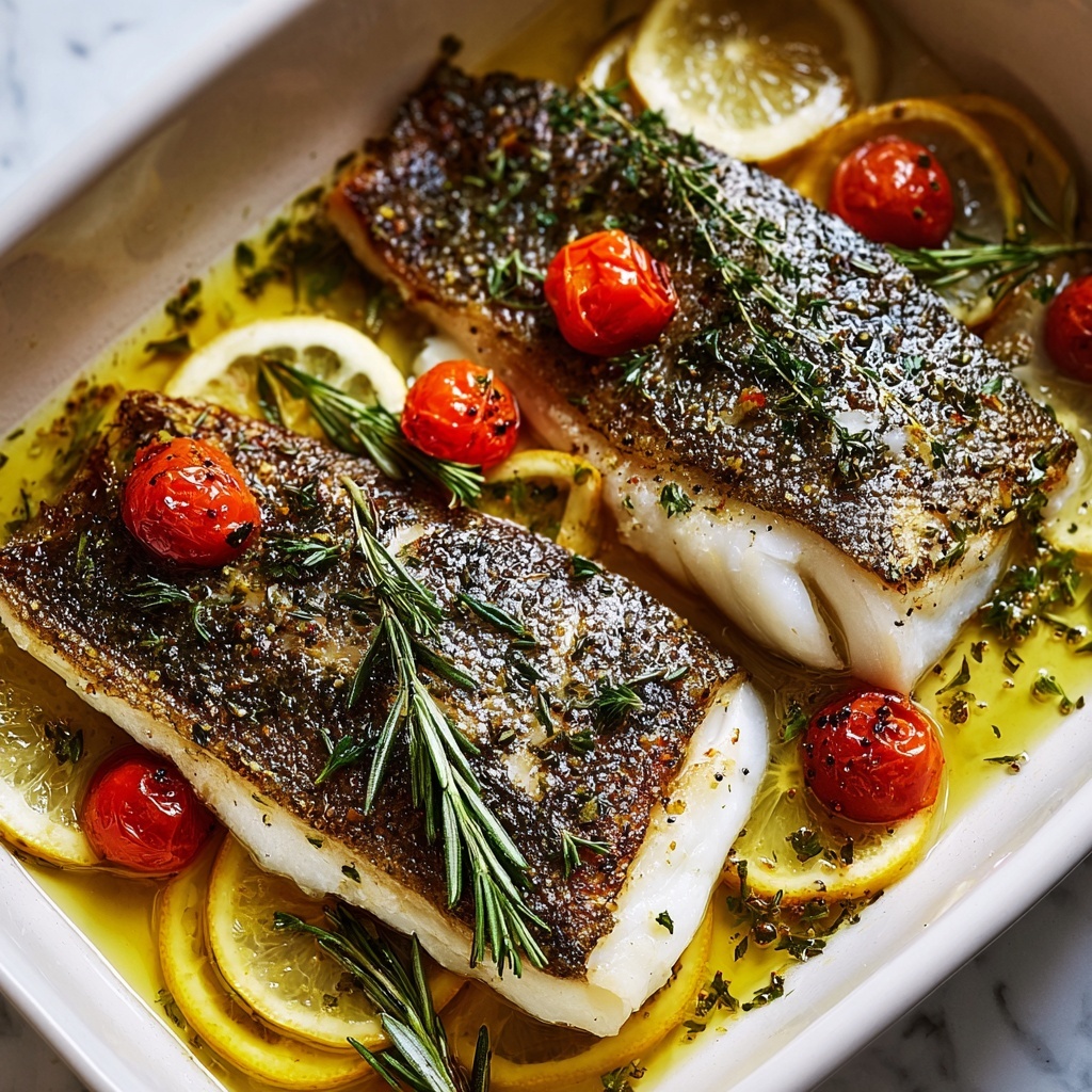 Mediterranean Baked Fish Recipe - Recipe Image