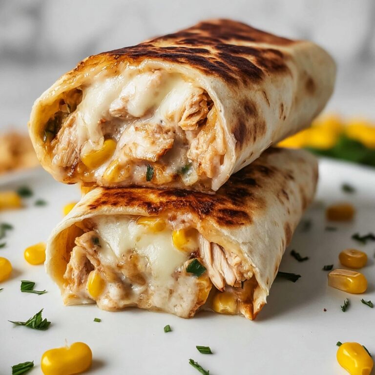 Cheesy Garlic Chicken Wraps Recipe