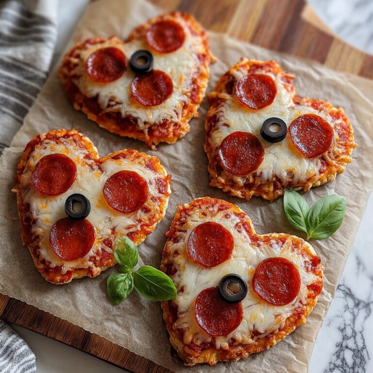 Heart-Shaped Mini Pizzas Recipe