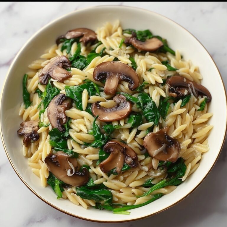 Creamy Mushroom and Spinach Orzo Recipe