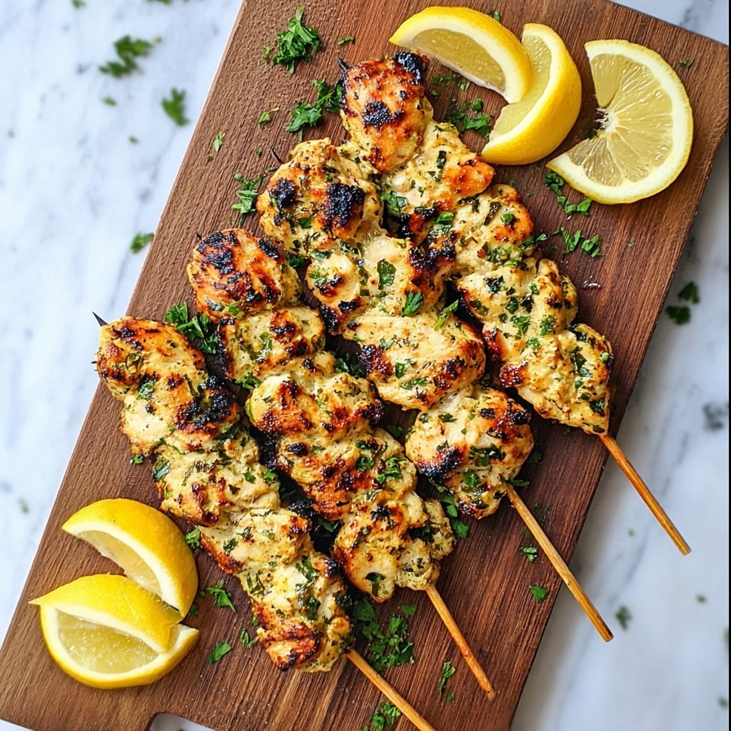 Garlic Parmesan Chicken Skewers Recipe - Recipe Image