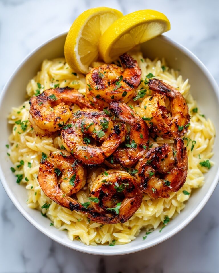 Shrimp Orzo with Lemon Garlic Sauce Recipe