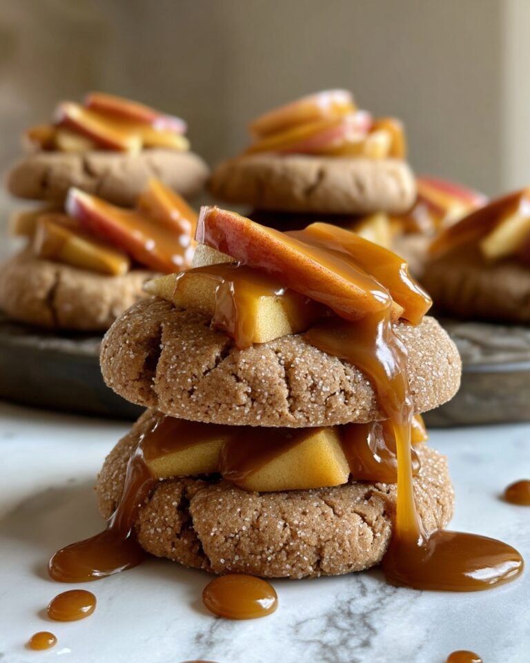 Caramel-Drizzled Apple Cinnamon Cookies Recipe