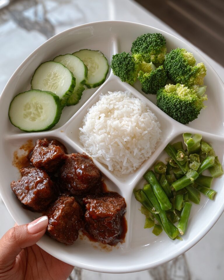 Teriyaki Chicken with Steamed Rice, Broccoli & Cucumber Recipe