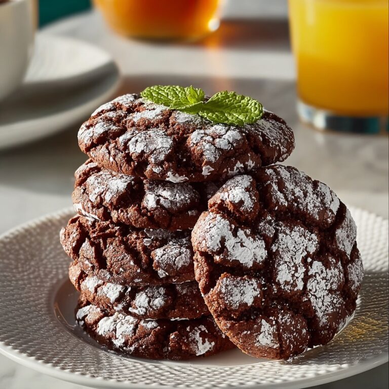 Chewy Chocolate Brownie Crinkle Cookies Recipe