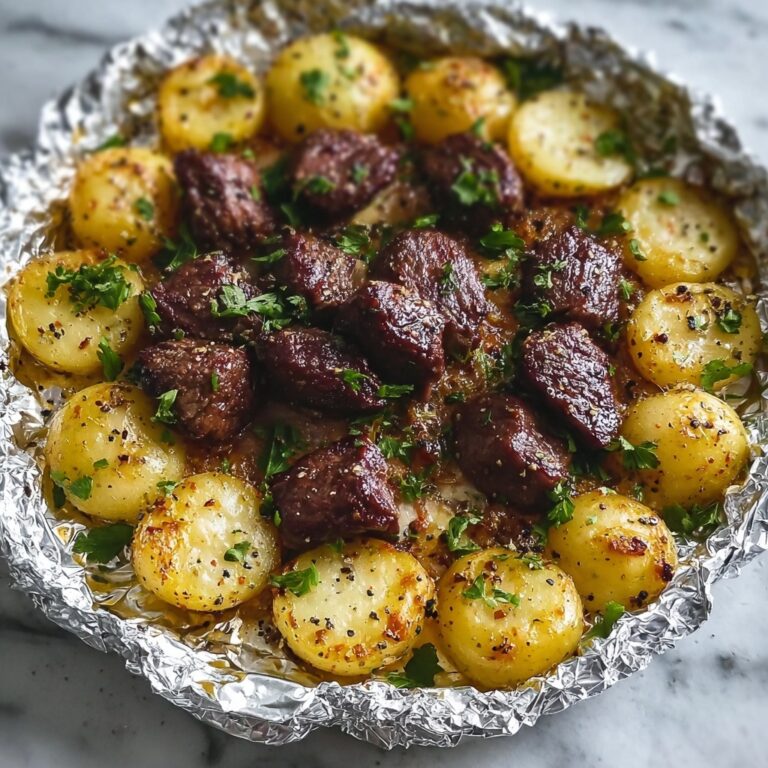 Garlic Steak and Potato Foil Packs Recipe