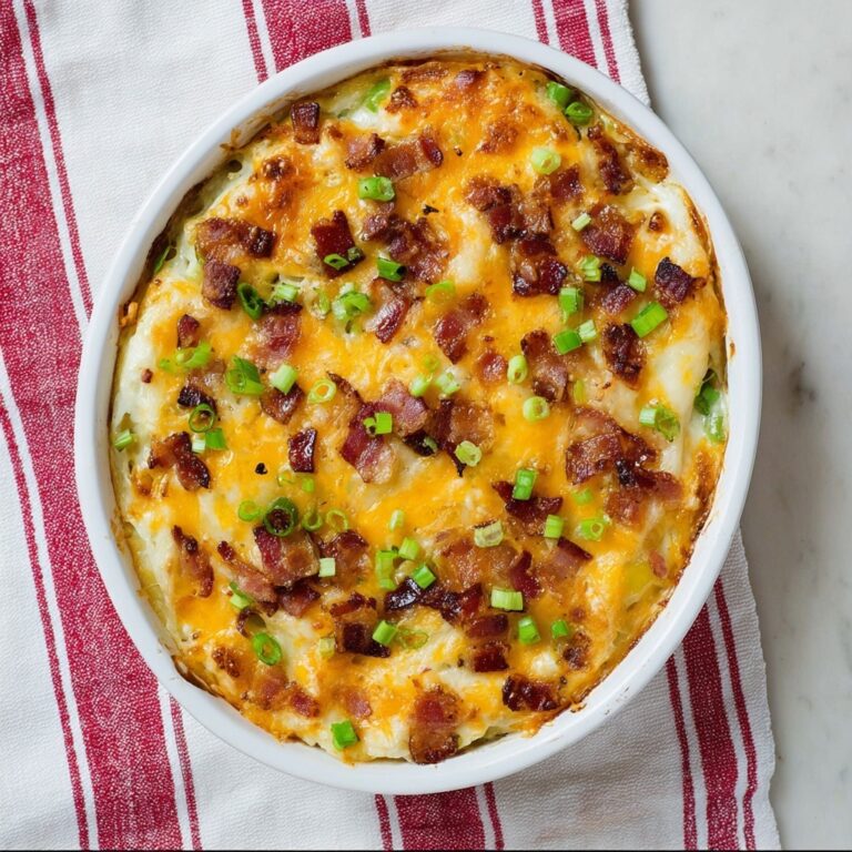 Breakfast Enchilada Casserole with Tater Tots, Sausage, and Bacon Recipe
