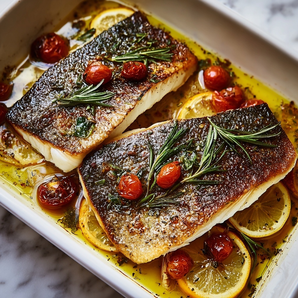 Mediterranean Baked Fish Recipe - Recipe Image