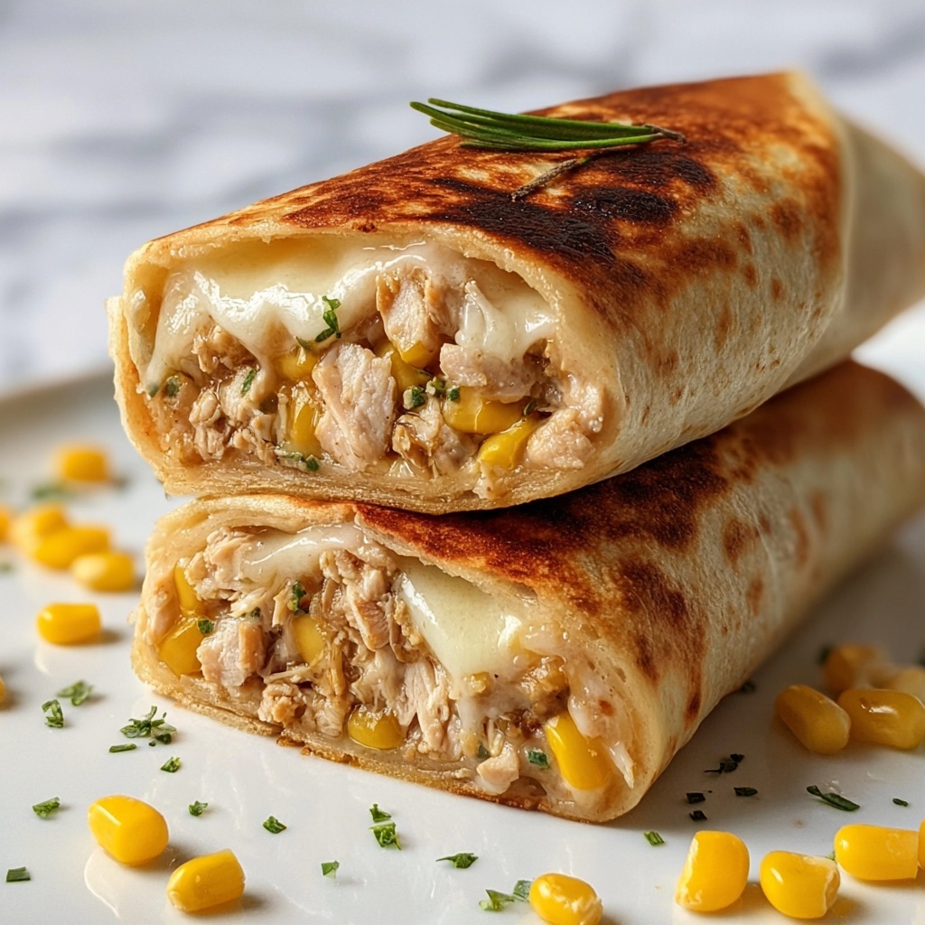 Cheesy Garlic Chicken Wraps Recipe - Recipe Image