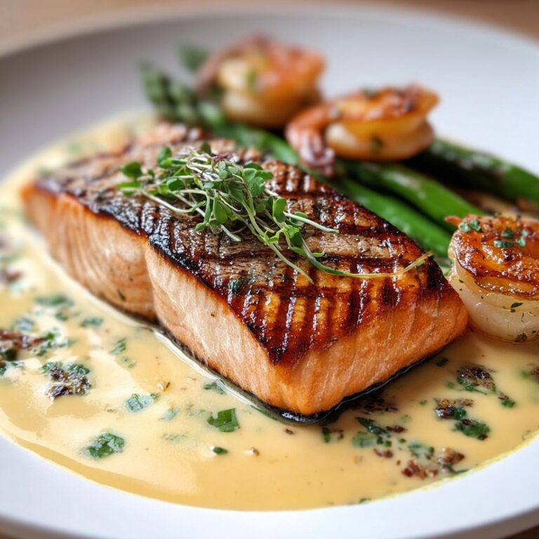 Lemon Garlic Salmon and Shrimp Skillet Recipe