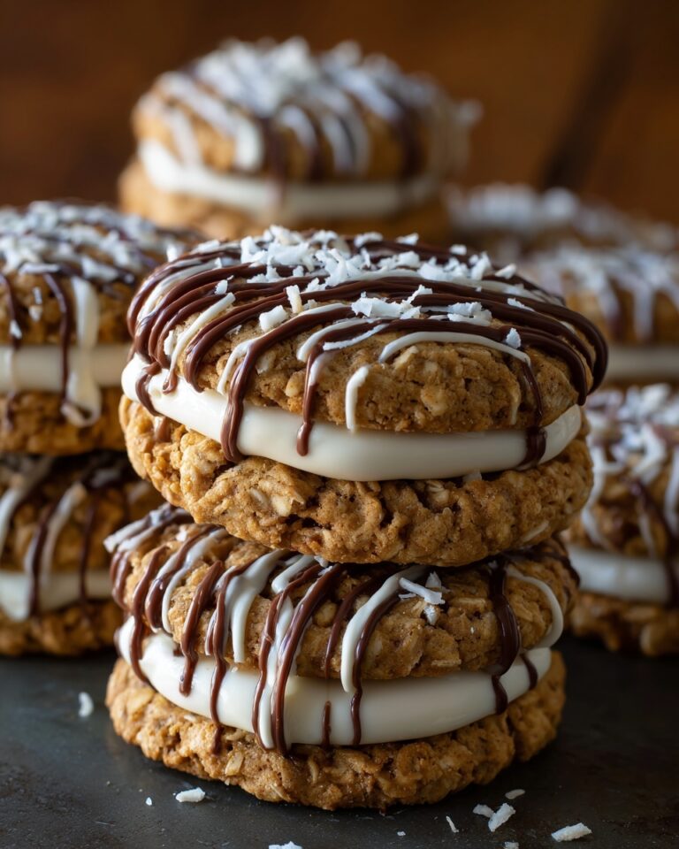 No-Bake Peanut Butter Oatmeal Sandwich Cookies Recipe