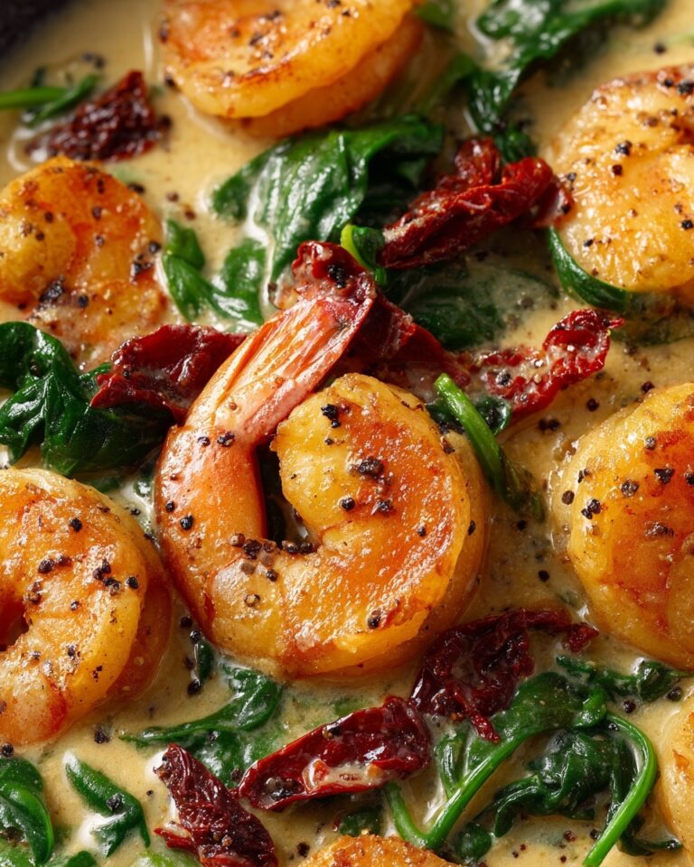 Creamy Sun-Dried Tomato Shrimp with Spinach Pasta Recipe