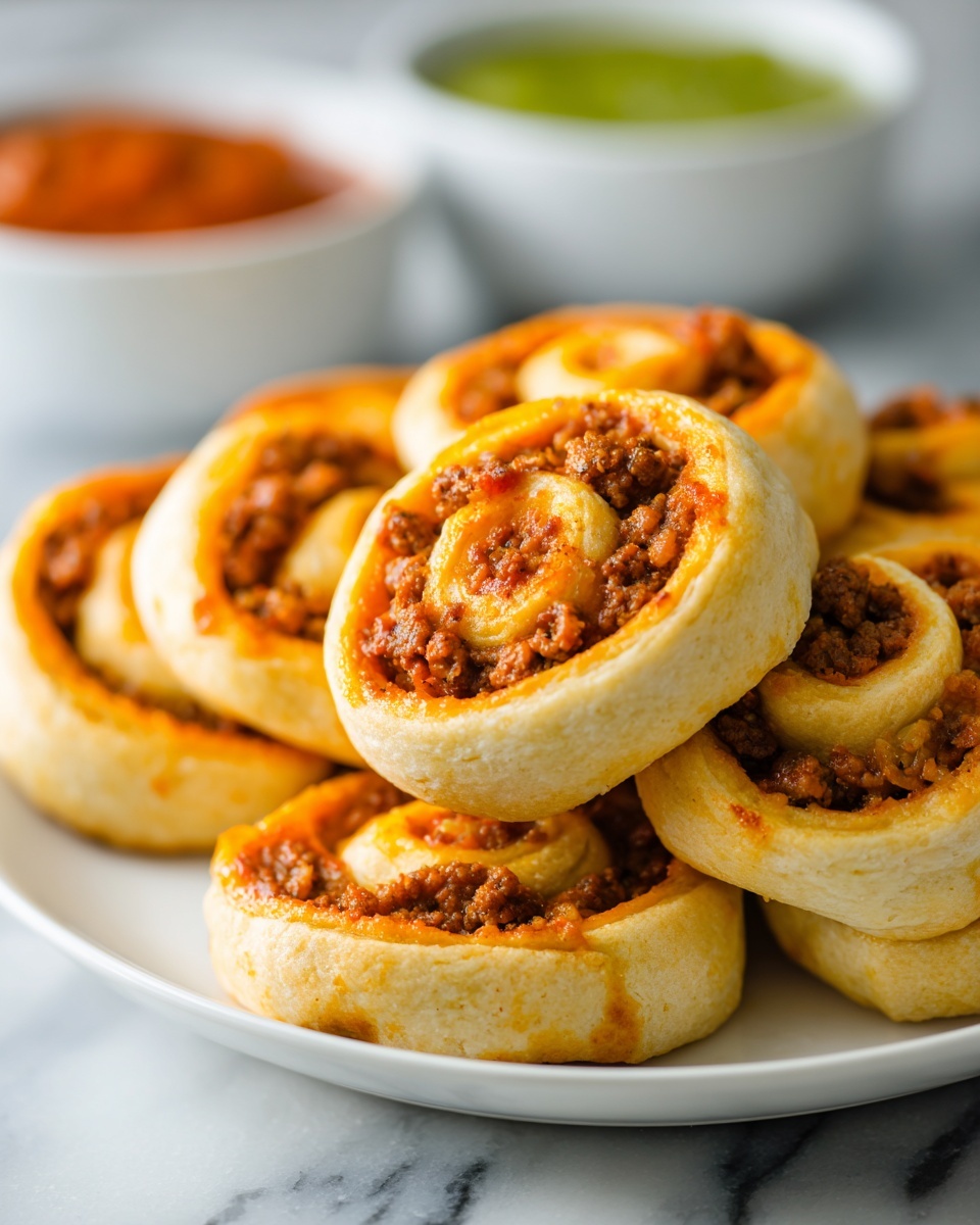 Cheesy Taco Pinwheels Recipe - Recipe Image