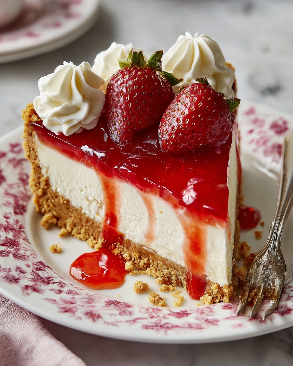Strawberry Swirl Cheesecake Recipe - Recipe Image