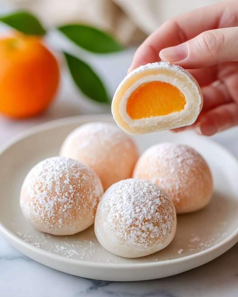 Whole Peach Mochi Recipe (Soft & Chewy) Recipe