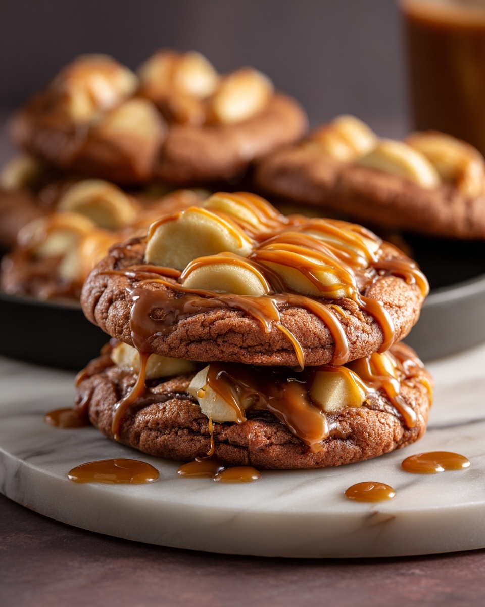 Caramel-Drizzled Apple Cinnamon Cookies Recipe - Recipe Image