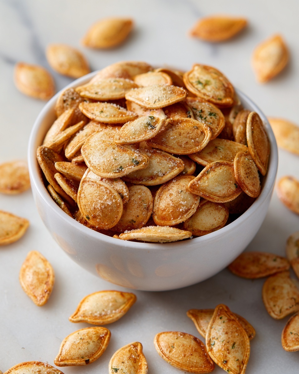 Garlic Parmesan Pumpkin Seeds Recipe - Recipe Image