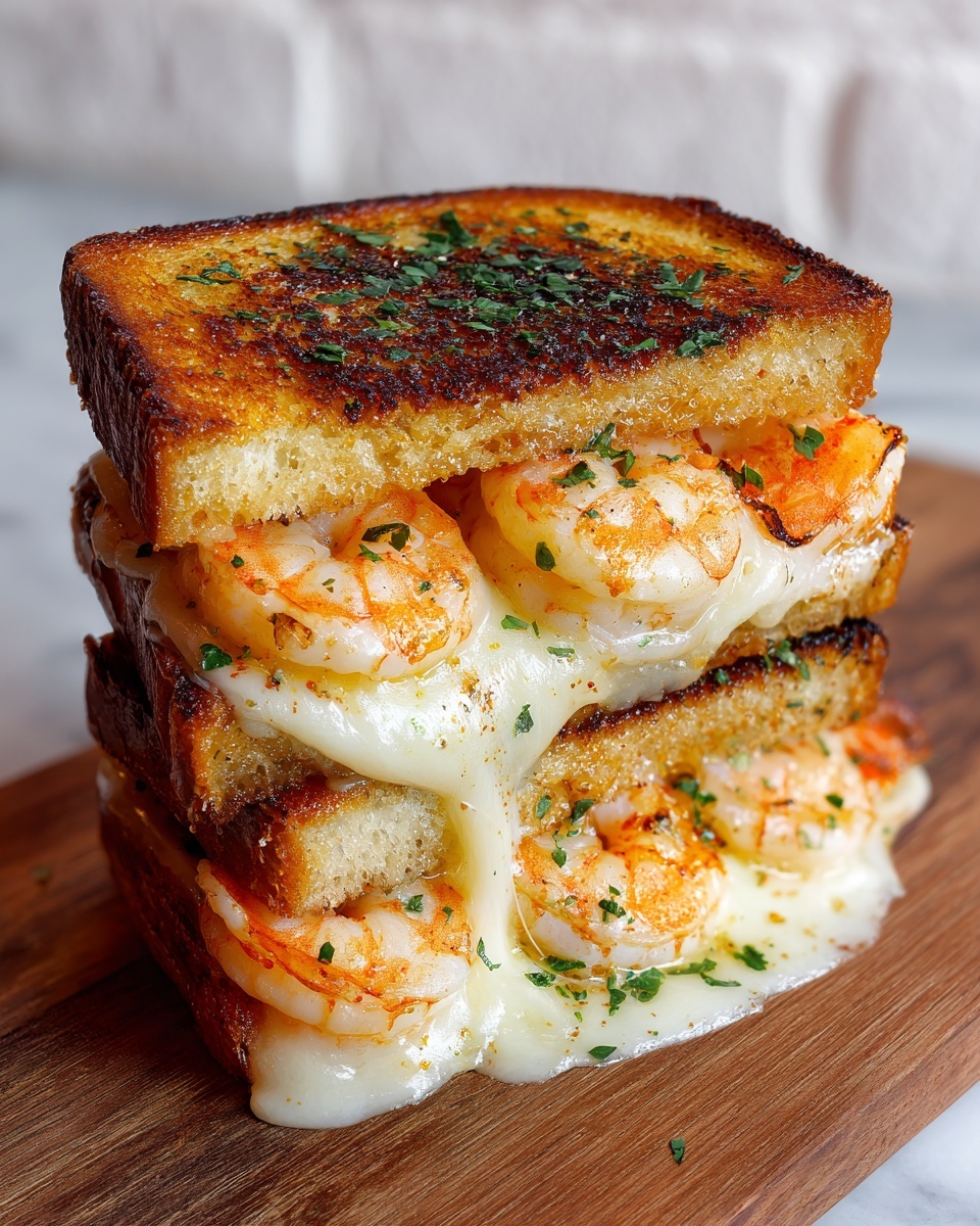 Ultimate Shrimp and Cheese Toast with Garlic Bread Recipe - Recipe Image