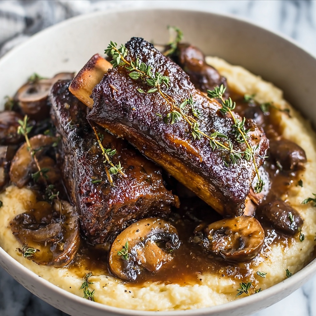 Creamy Mushroom Herb–Braised Beef Short Ribs for Cozy Nights Recipe - Recipe Image