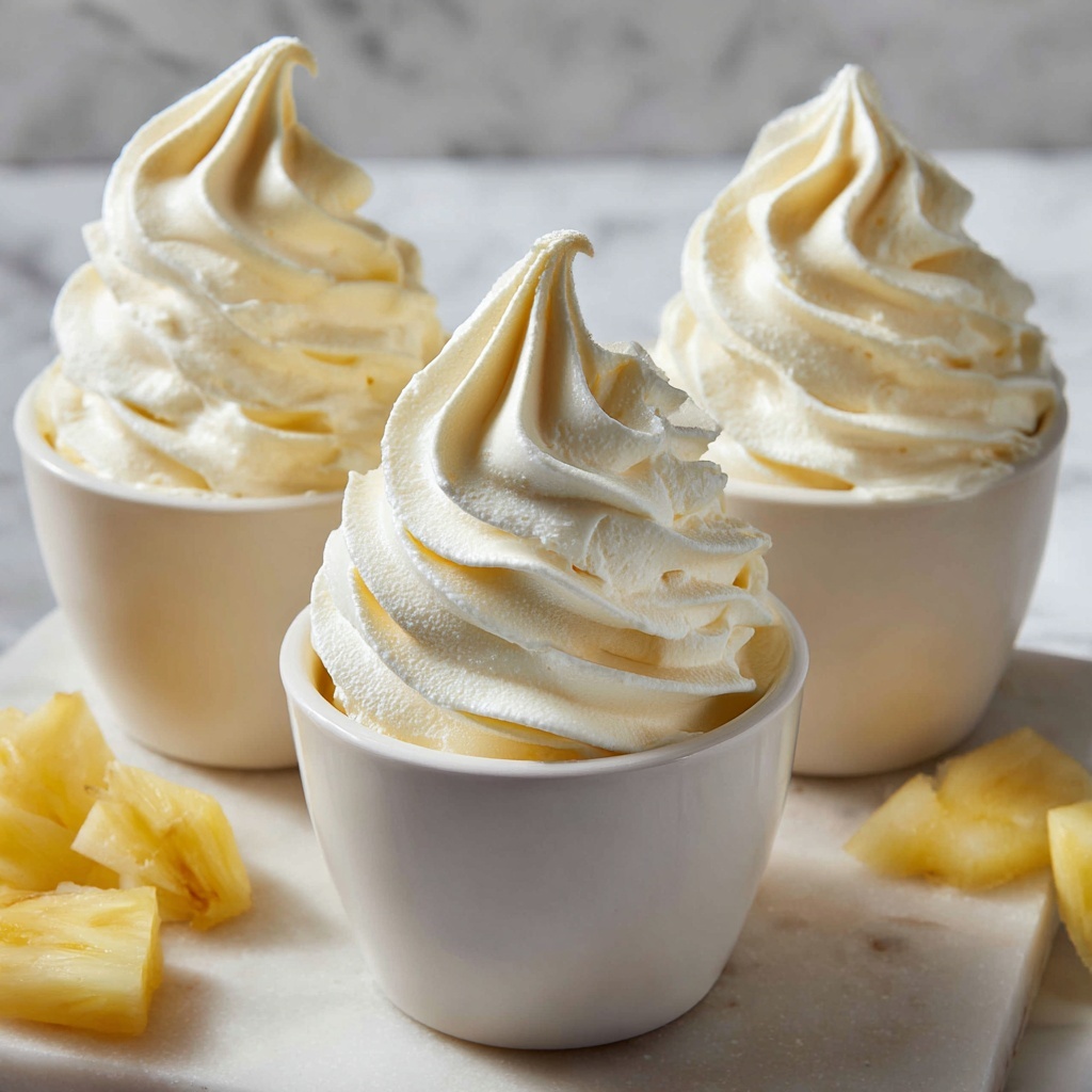 Homemade Pineapple Soft Serve Ice Cream Recipe - Recipe Image
