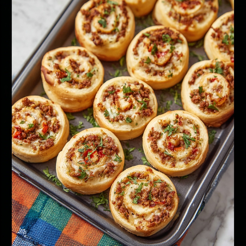 Rotel Sausage & Cream Cheese Pinwheels Recipe - Recipe Image