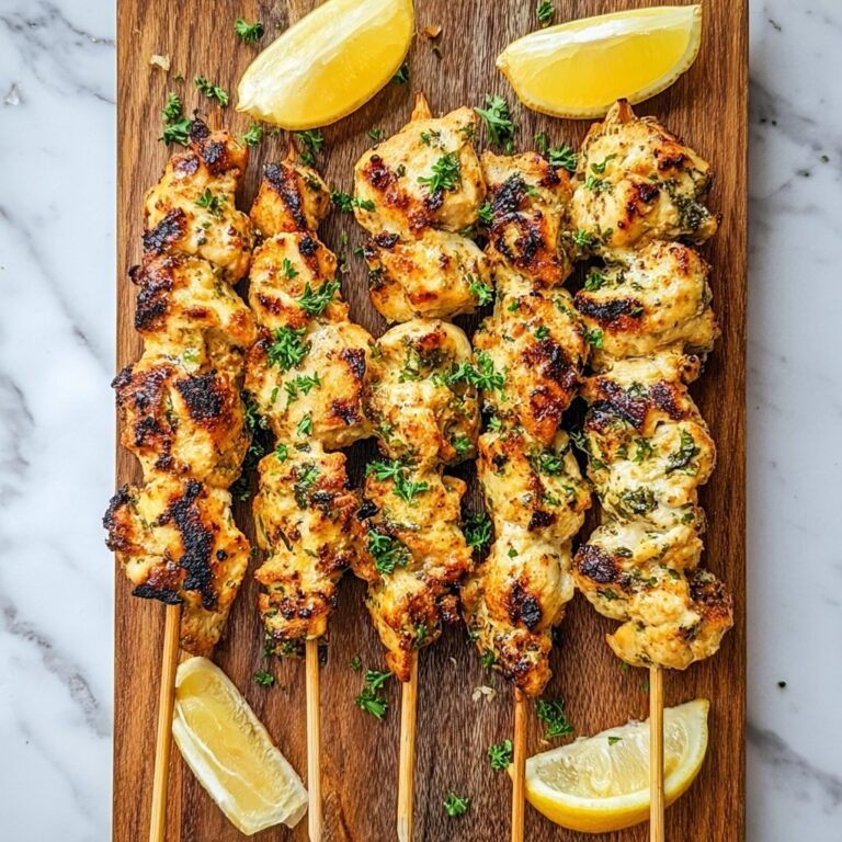 Garlic Parmesan Chicken Skewers Recipe