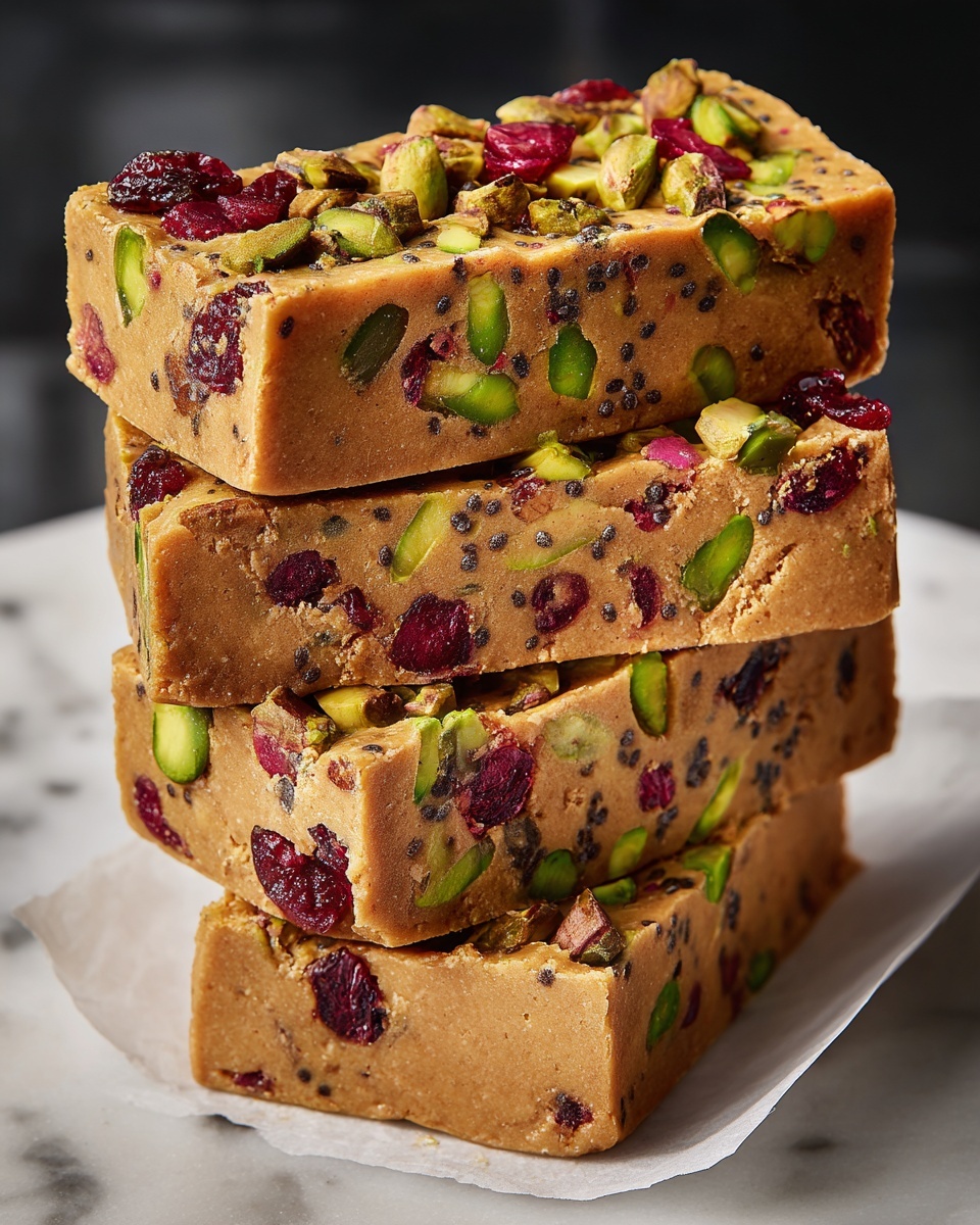 Pistachio Cranberry Chia Bars Recipe - Recipe Image