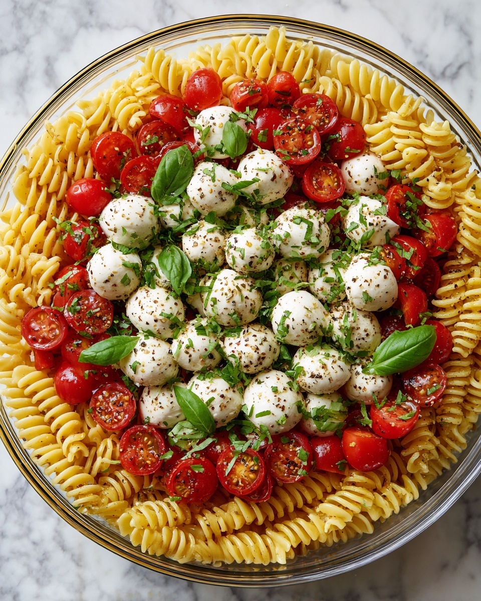Caprese Pasta Salad: A Fresh and Flavorful Recipe for Summer Gatherings Recipe - Recipe Image