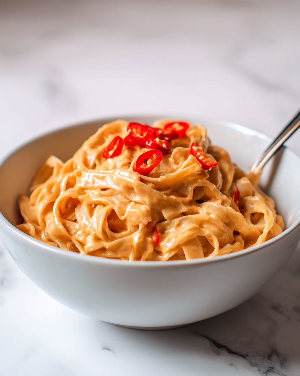 One-Pot Spicy Gochujang Alfredo Pasta Recipe - Recipe Image