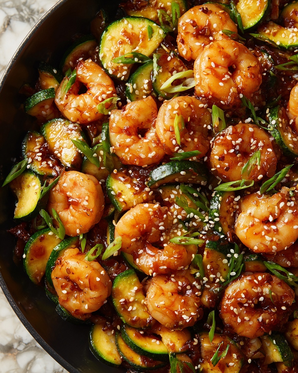 Shrimp and Zucchini Stir Fry with Homemade Teriyaki Recipe - Recipe Image
