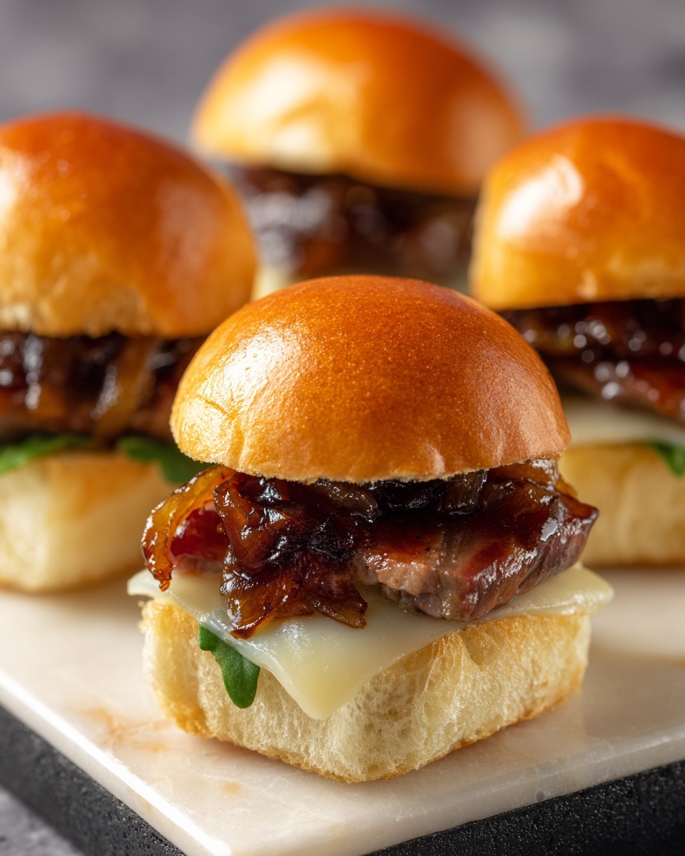 Philly Cheesesteak Sliders Recipe - Recipe Image
