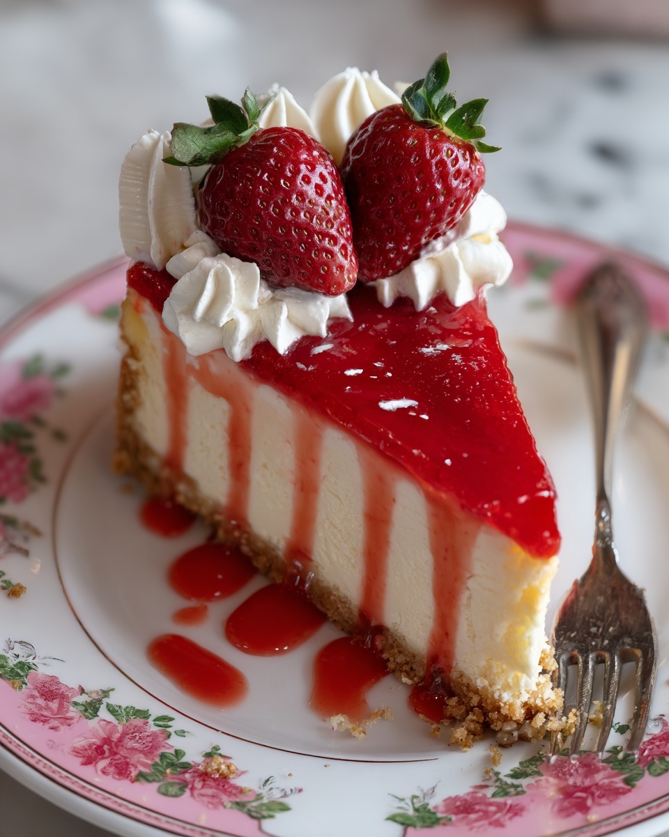 Strawberry Swirl Cheesecake Recipe - Recipe Image