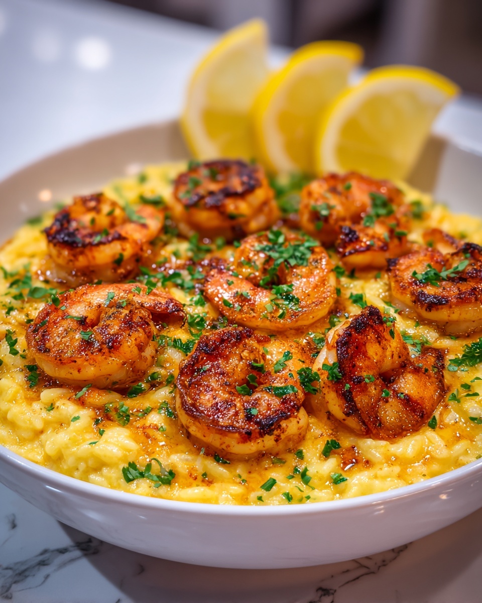 Shrimp Orzo with Lemon Garlic Sauce Recipe - Recipe Image