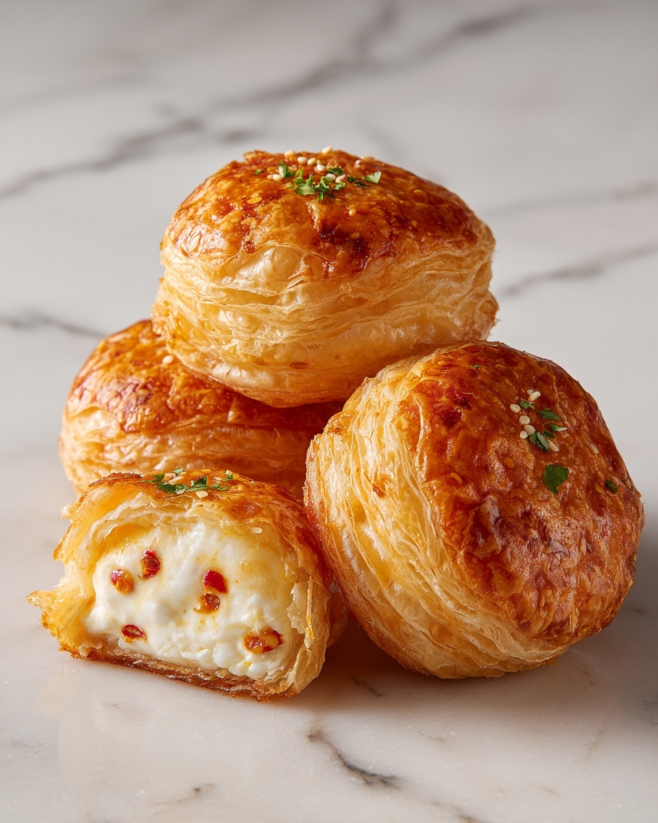 Oven Fried Feta Rolls with Chili Honey Recipe - Recipe Image