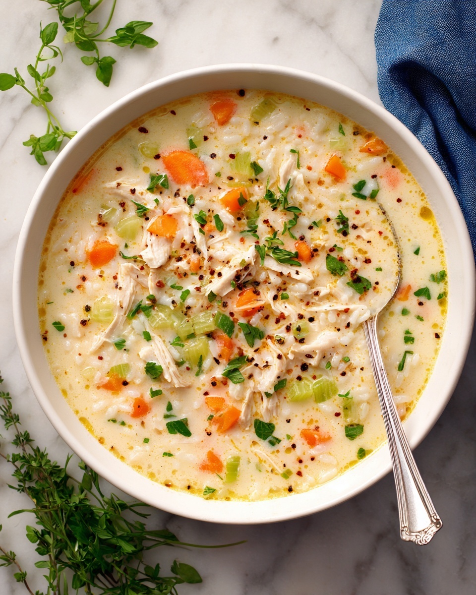 Creamy Chicken and Rice Soup Recipe - Recipe Image