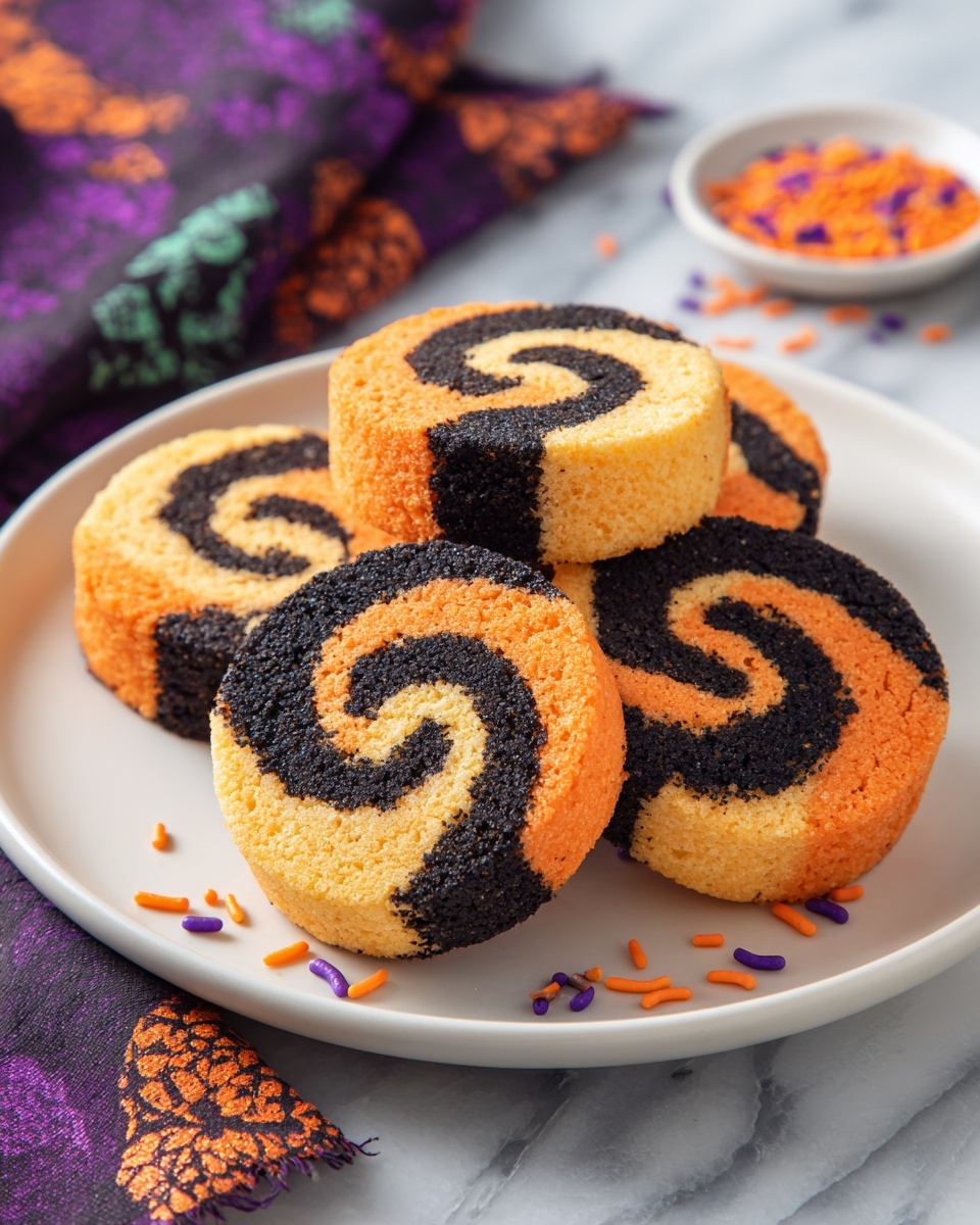 Halloween Pinwheel Cookies Recipe - Recipe Image