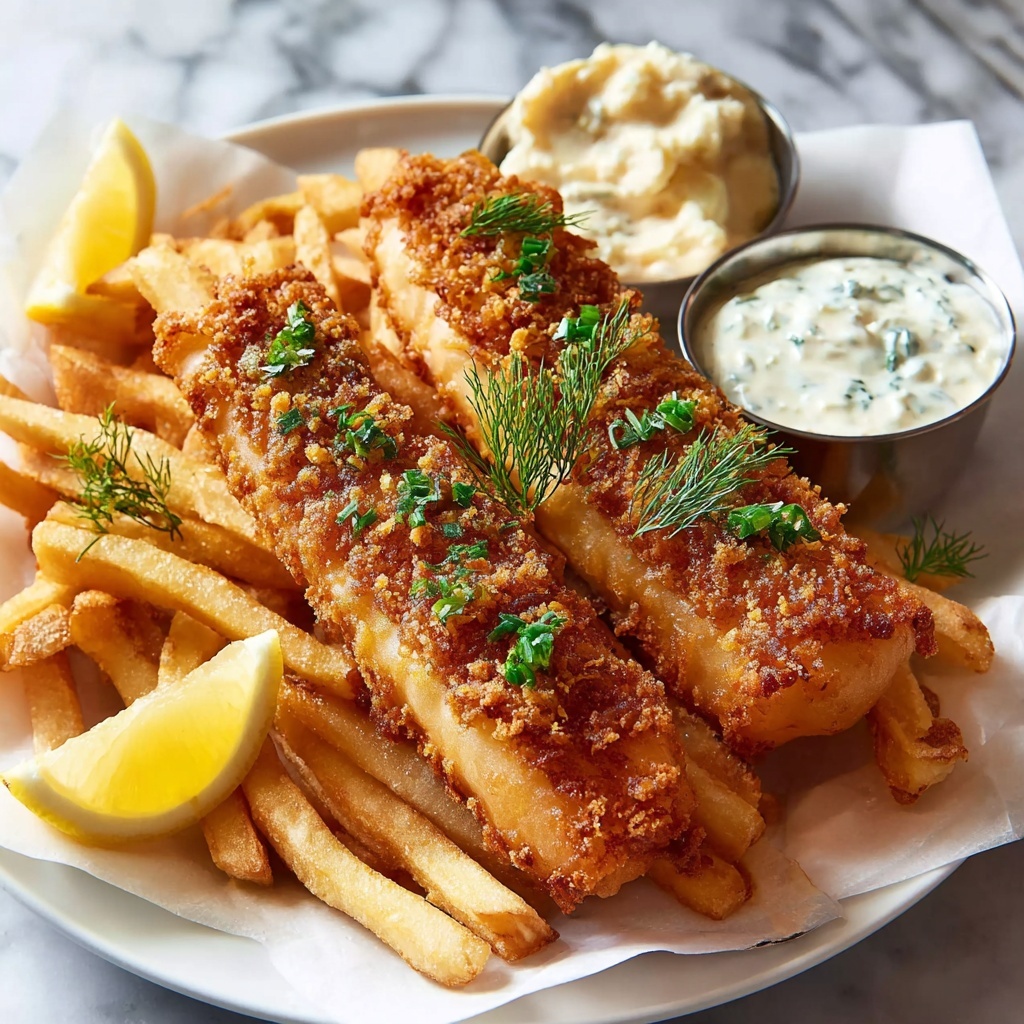 Crispy Beer Battered Fish and Chips (Pub-Style Recipe) Recipe - Recipe Image