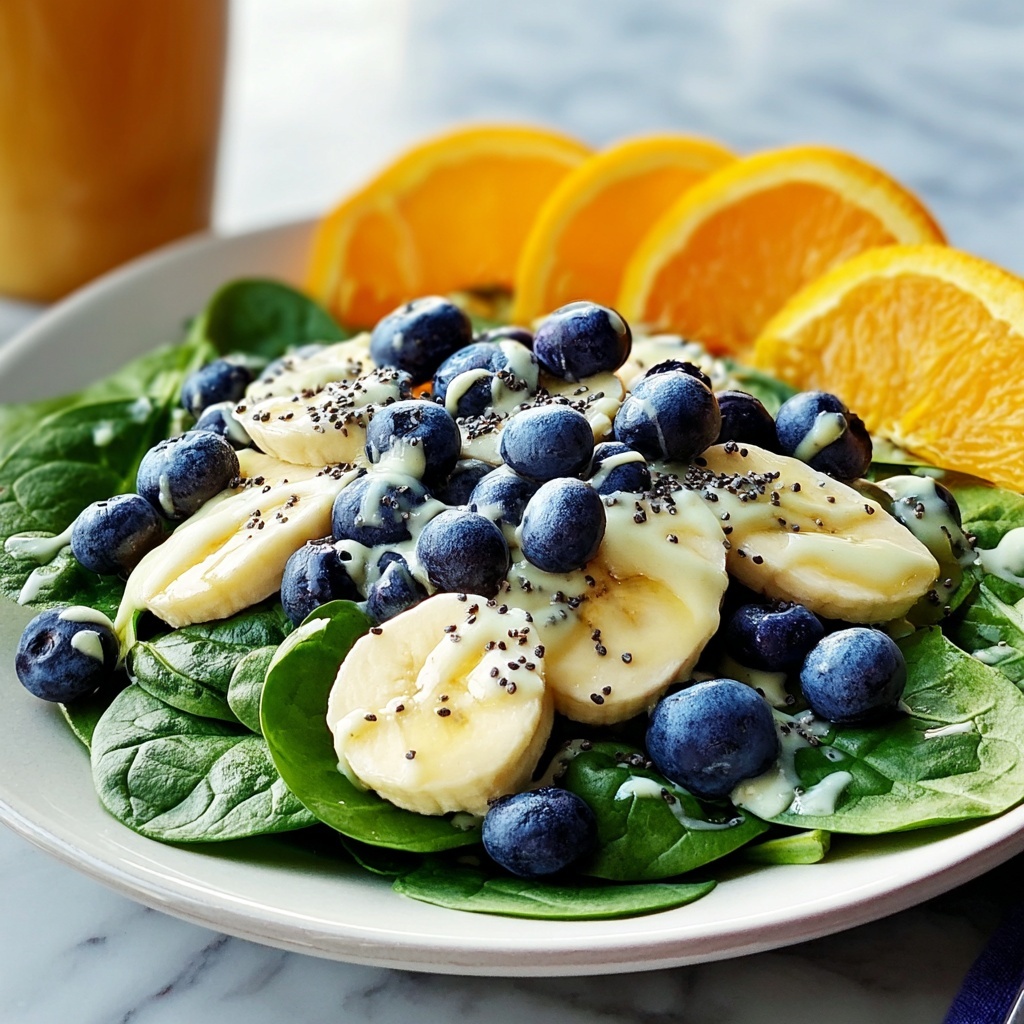 Blueberry Spinach Salad with Orange Poppy Seed Dressing Recipe - Recipe Image
