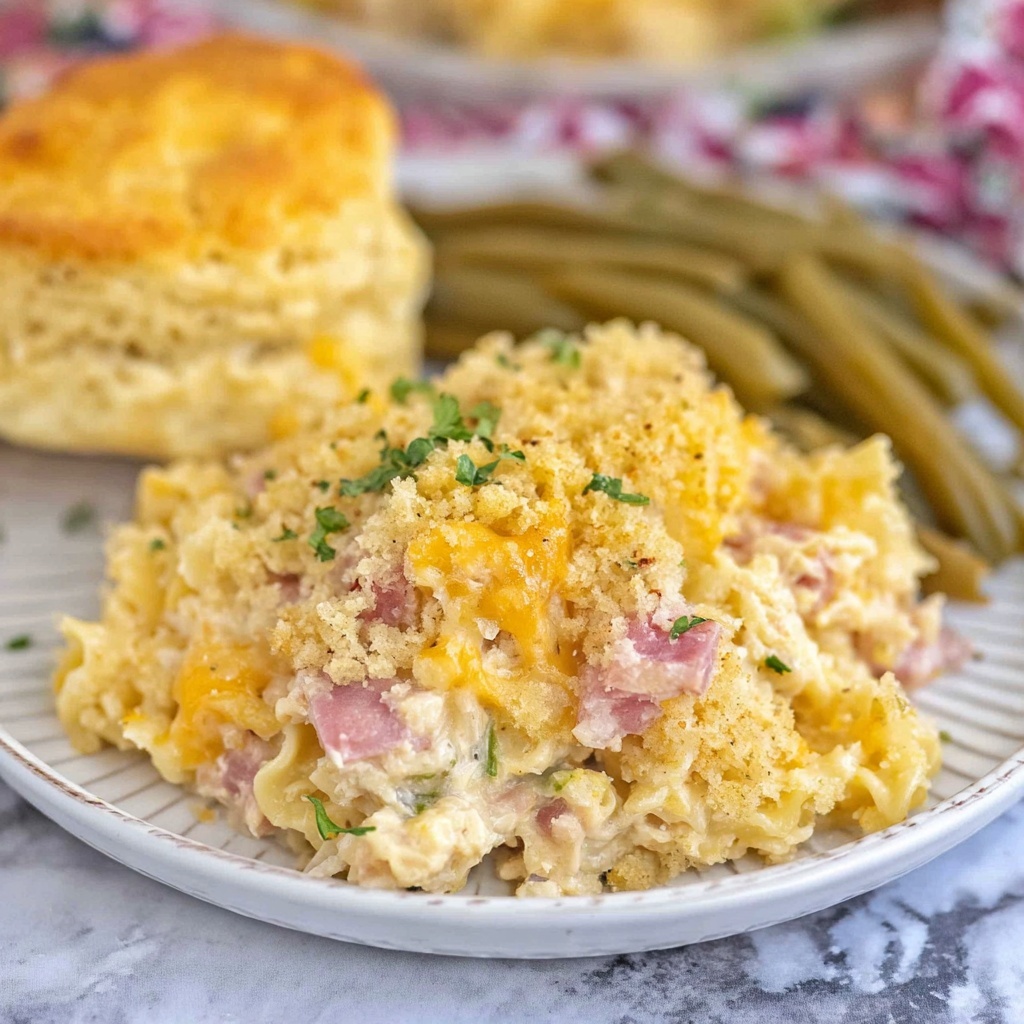 Chicken Cordon Bleu Noodle Casserole Recipe - Recipe Image