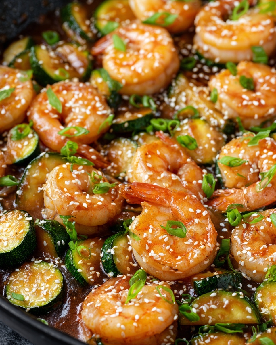 Shrimp and Zucchini Stir Fry with Homemade Teriyaki Recipe - Recipe Image