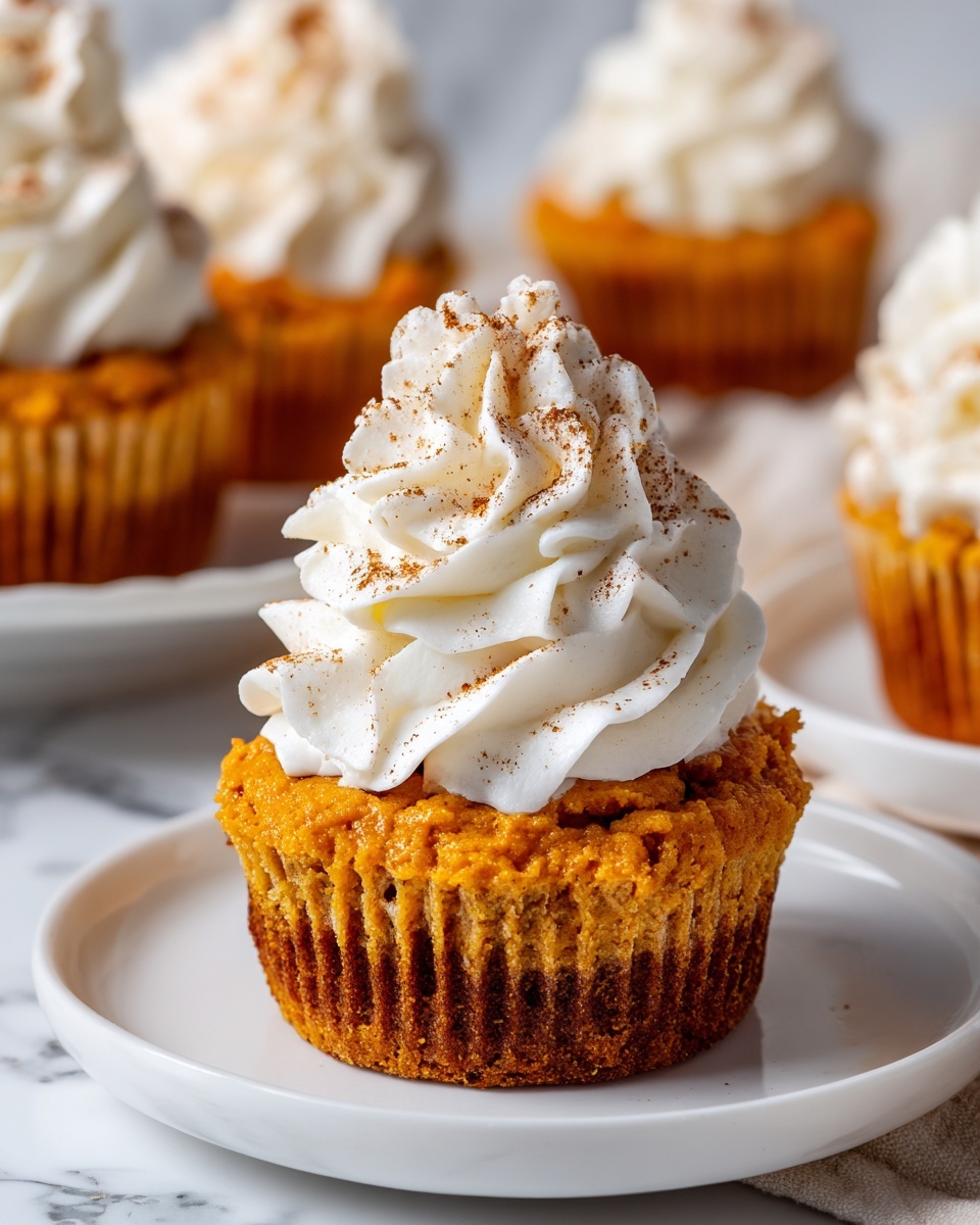 Pumpkin Pie Cupcakes Recipe - Recipe Image