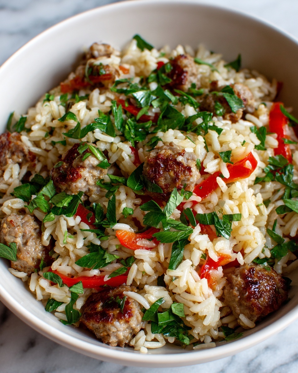 Rice and Italian Sausage Skillet Recipe - Recipe Image