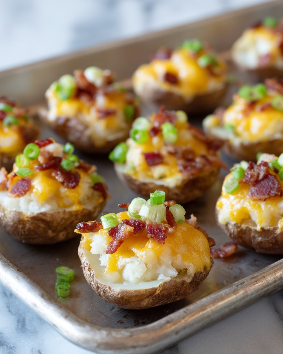 Baked Potato Rounds with Cheddar and Bacon Recipe - Recipe Image