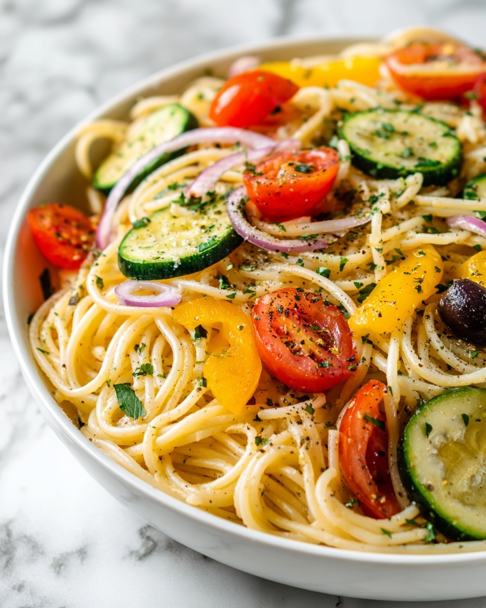 California Spaghetti Salad Recipe - Recipe Image
