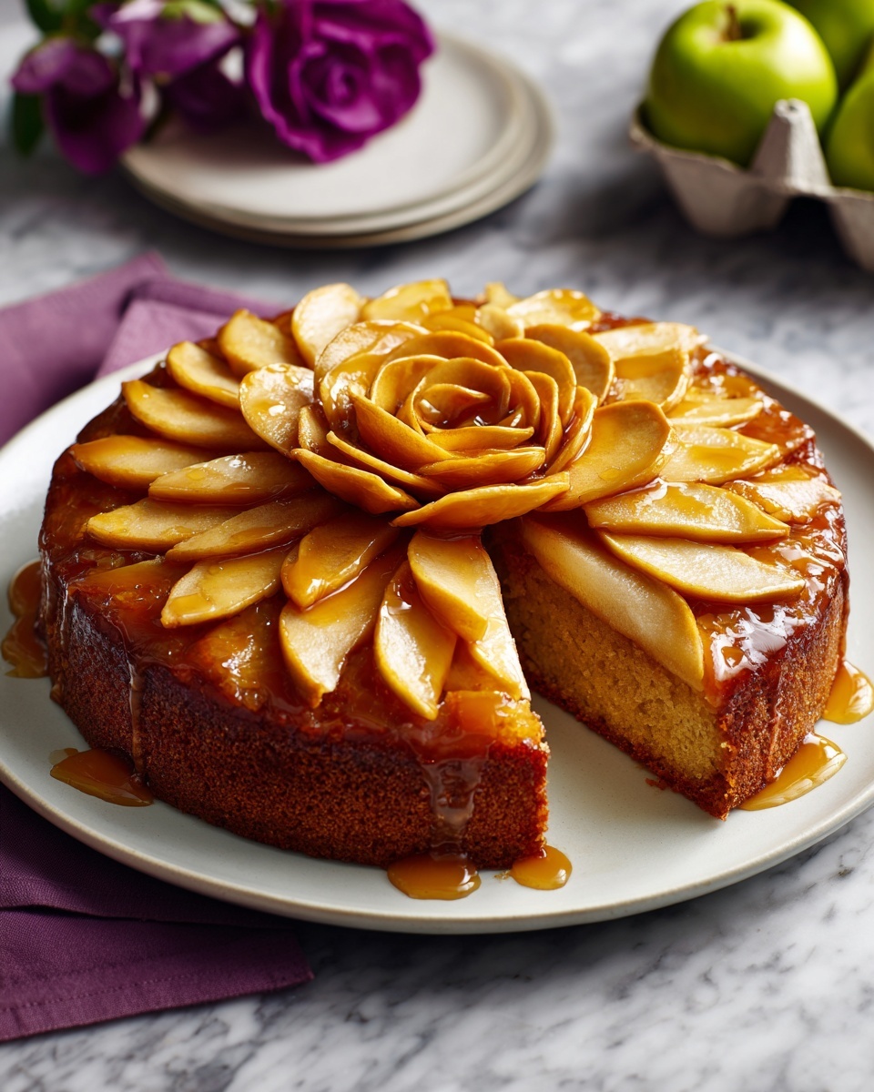 Caramel Apple Upside-Down Cake Recipe - Recipe Image